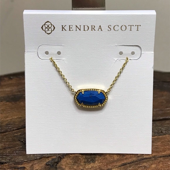NWT The Kendra Scott Cobalt Howlite Elisa Necklace - Picture 3 of 9